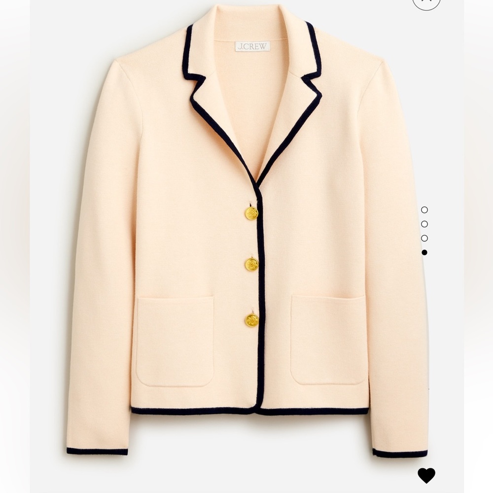 J. Crew Tipped Sweater Blazer NWOT